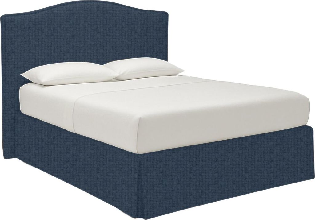 Dmora Einzelbett, Blau, abnehmbarer Bezug, mit Stauraum