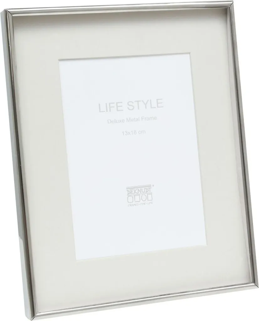 Cornice Foto S57MP1 Argento Lucido 13x18 con Passe-partout | Zep Srl