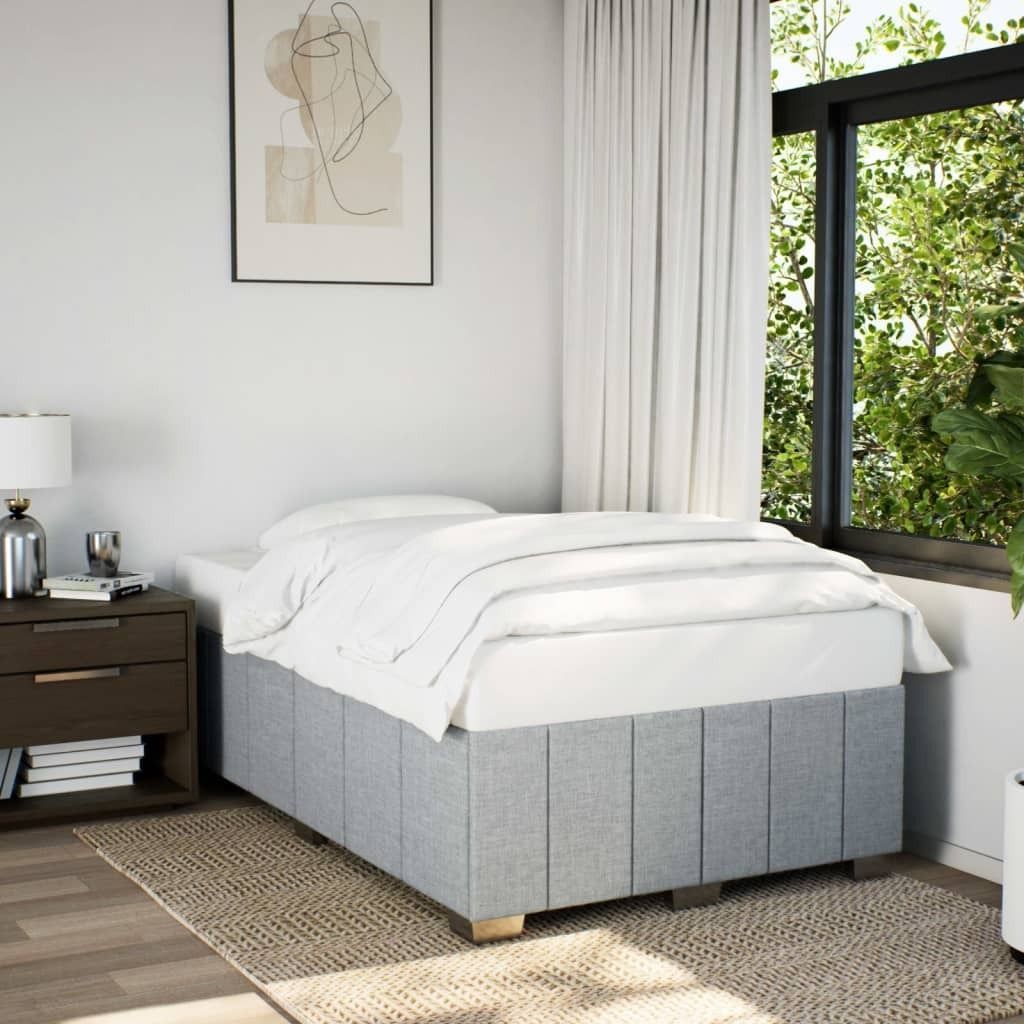Maison Exclusive - Bettgestell ohne Matratze Hellgrau 120x200 cm Stoff