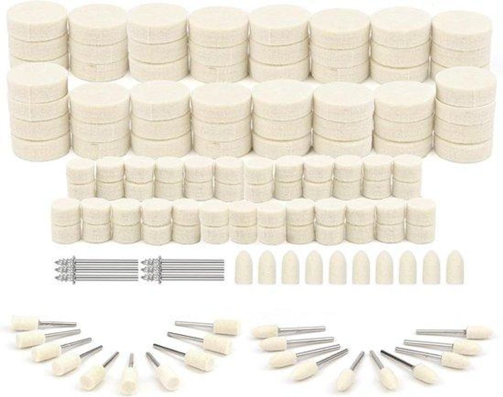 136 Stück Poliertool-Satz für Dremel-Accessoires - Poliertool-Set mit Schacht für Handbohrmaschinen - Drahtgurtschleifer