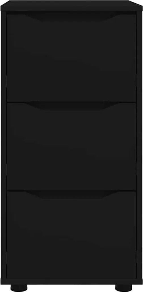 Petit meuble de rangement Noir gain de place pour espaces restreints - 7