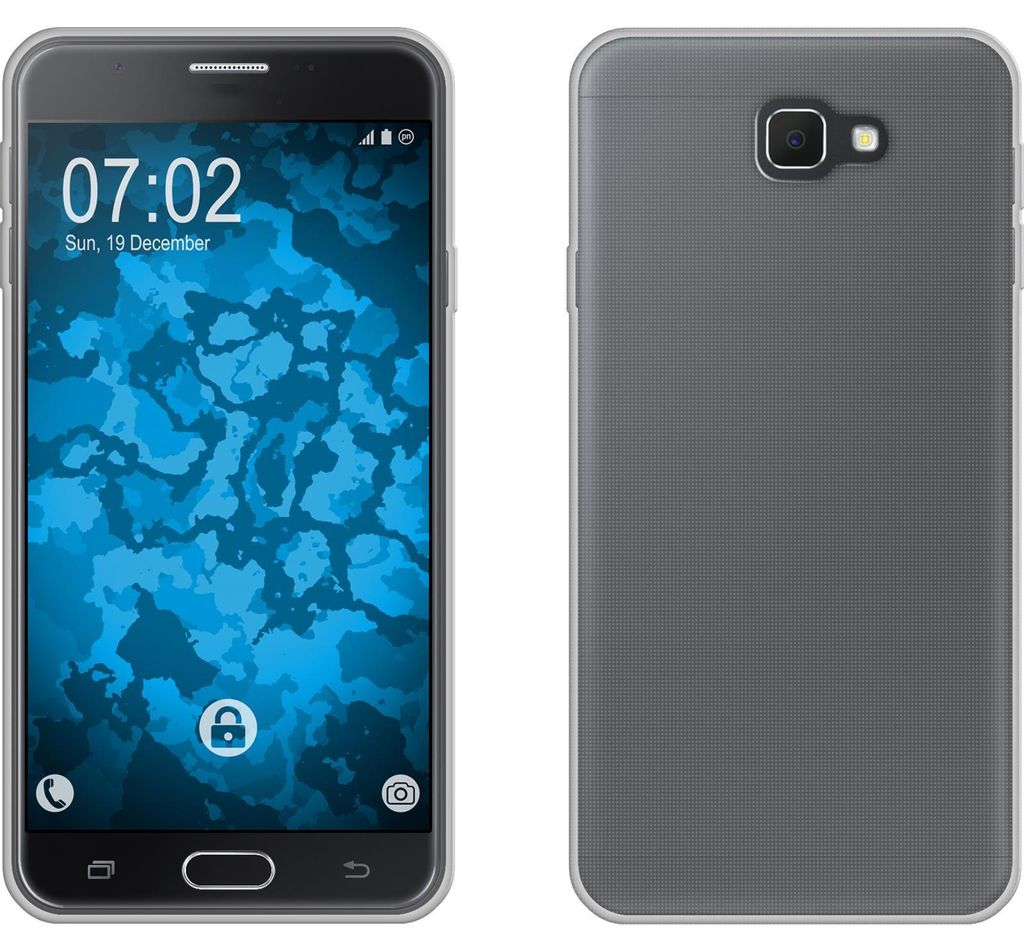 PhoneNatic Case kompatibel mit Samsung Galaxy J7 Prime - Crystal Clear Silikon Hülle transparent + 2 Schutzfolien