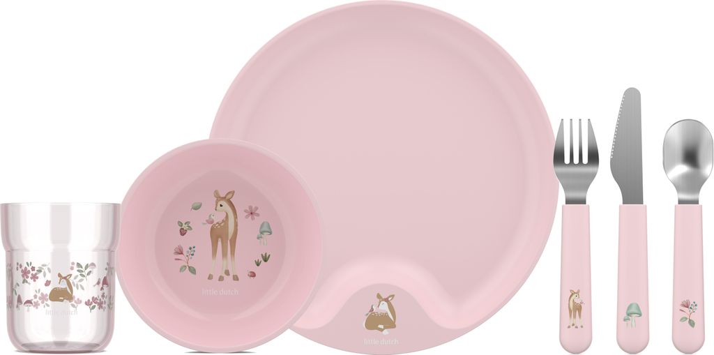 Mepal - Kindergeschirr Set Mio Little Dutch - Kinder Geschirr - Inklusive Kinderglas, Kinderteller, Kinderschale und Kinderbesteck - Spülmaschinen...