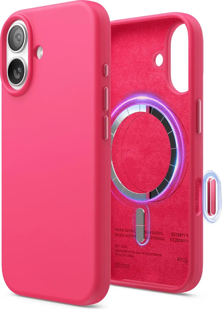 elago Cover iPhone 17 Silicone MagSafe Rosa Ghiaccio - Protezione Soft