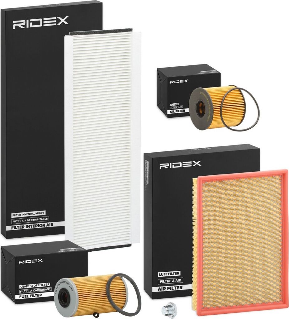 RIDEX Filterset Inspektionspaket Filtersatz für RENAULT MASTER II Kasten (FD) MASTER II Pritsche/Fahrgestell (ED/HD/UD) MASTER II Bus (JD)