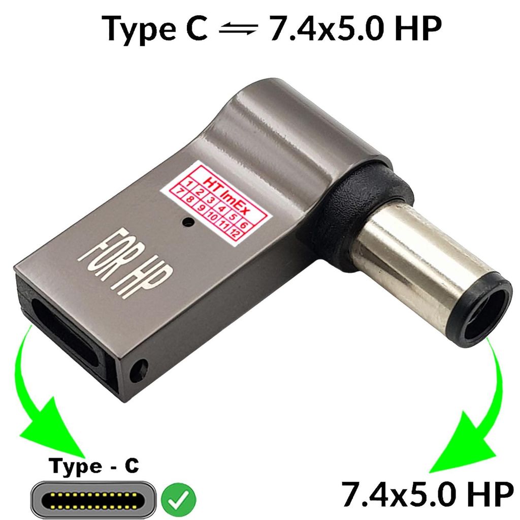USB 3.1 Type-C zu DC Kabel Adapter mit PD, Passend für HP Produktbild 