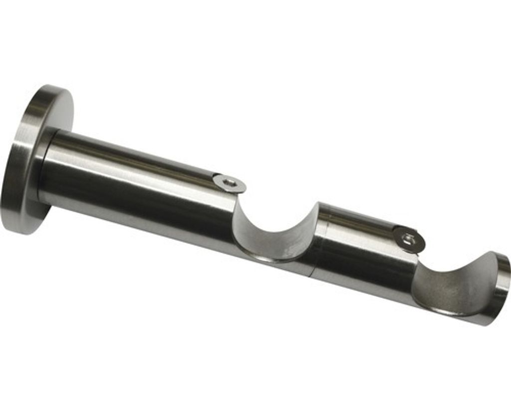 Gardinia Kombiträger 2-Lauf offen für Ø 25/25 mm edelstahl-optik 8 / 6 cm