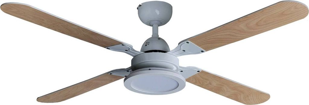Lindby LED-Deckenventilator Tedric, weiß, leise, Ø 133 cm
