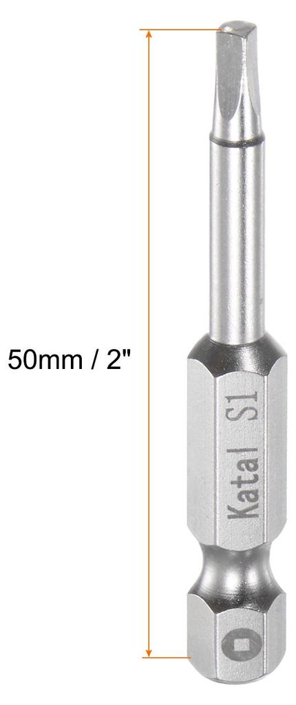S1 Vierkant Schraubendreher Bit Set 1/4 Zoll Sechskantschaft 50mm Lang Magnetisch Bitsatz fš¹r Elektroschrauber Akkuschrauber Werkzeug Fahrrad Re...