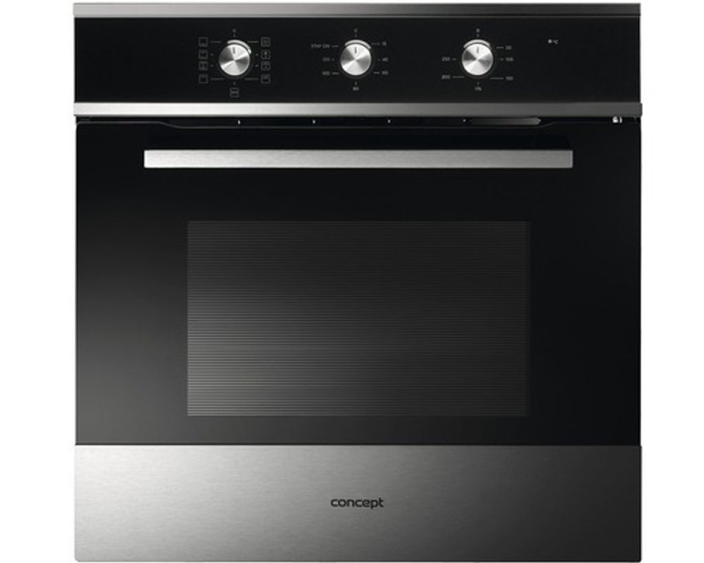 Concept ETV5560, Medium, Elektrischer Ofen, 70 l, Integriert, Schwarz, Edelstahl, Tasten, Drehregler