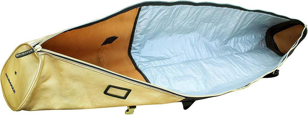 Gepolsterte Skitasche BRUBAKER Skitasche Carver Pro St. Moritz – Gepolstert Für 1 Paar Ski + Stöcke, Reißfest, 170 Oder 190 Cm Mit Rollen