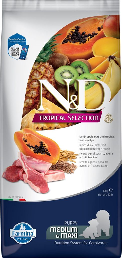 N&D Tropical Puppy Lamm medium/maxi 10 kg