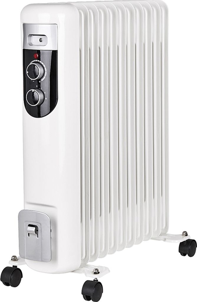 Ölradiator mit Rollen 11 Rippen 3 Stufen 2500 Watt 60x51cm Produktbild 