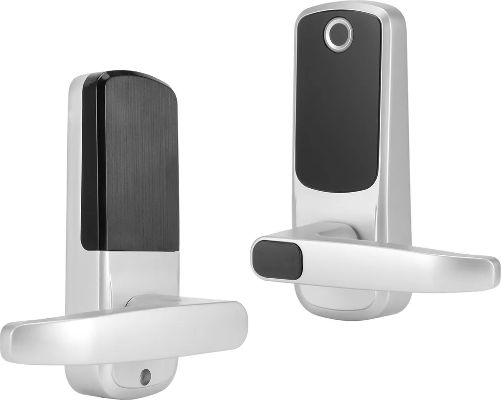 Serrure de porte intelligente Bluetooth connectée à code noir mat X7 - 7