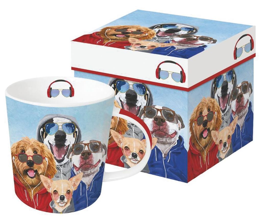 PPD Chillin Dogs Trend Mug, Kaffeetasse, Becher, Tasse, New Bone China, 400 ml, 160303021