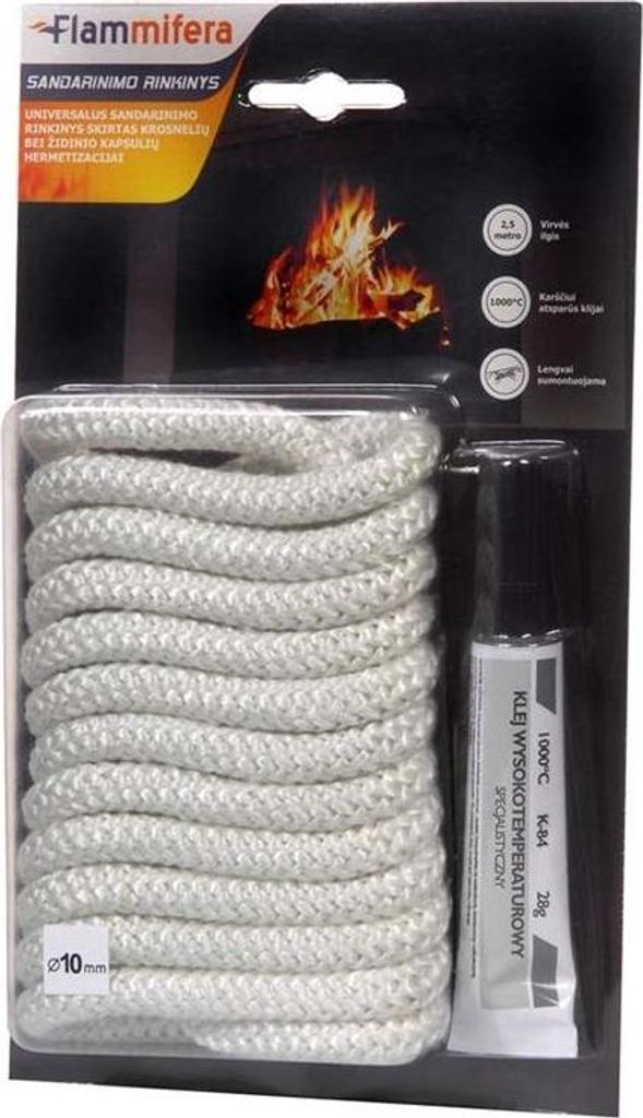 Dichtschnur 10 mm Ofendichtung Kamindichtung Ofenschnur Produktbild 