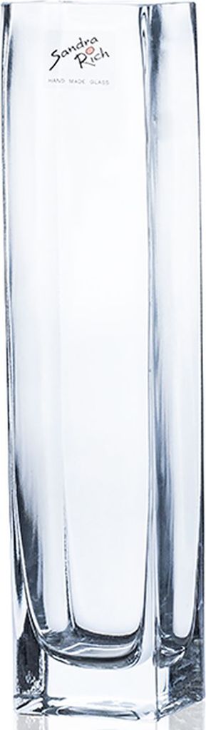 SANDRA RICH Glasvase "Square", schlanke Blumenvase, 6 x 25cm