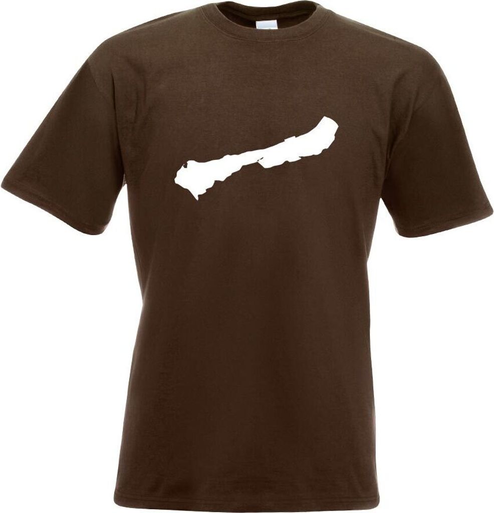 Kiwistar - T-Shirt - Chocolate - Langeneß - Deutschland - Insel Motiv Bedruckt Funshirt Design Print - mit Motiv Bedruckt - Funshirt Design - Spor...