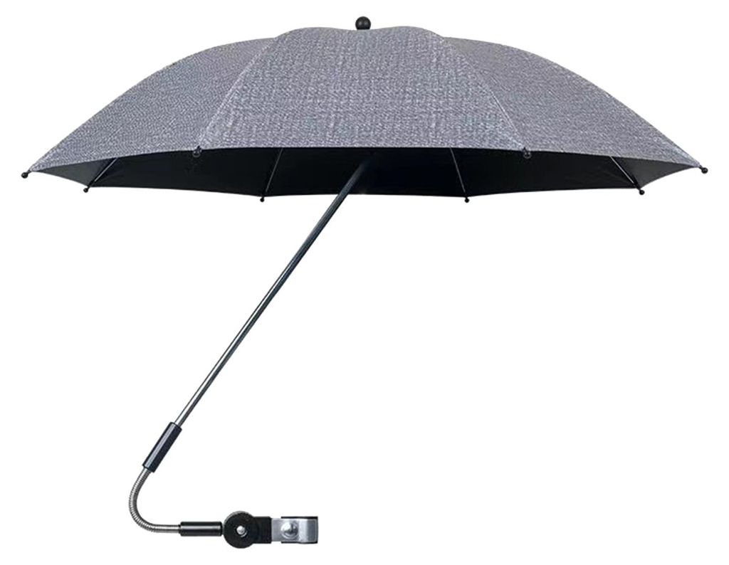Stuhlschirm mit Klemme, LSF 50+ UV-Schutz, Strandstuhl-Sonnenschirm, mehrfach verstellbarer Winkel, Sonnenschutz für Camping und Golfwagen