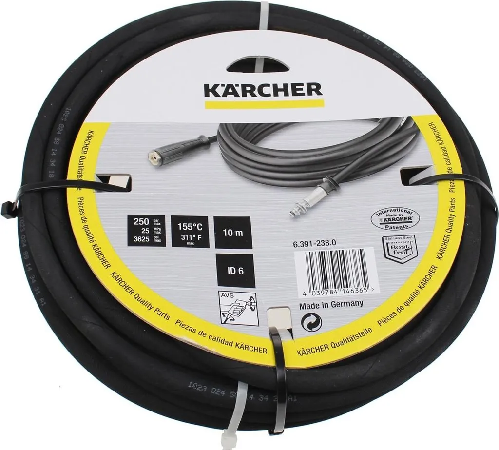 Flexible haute pression 10m DN6 compatible Kärcher 250 bar renforcé - 3