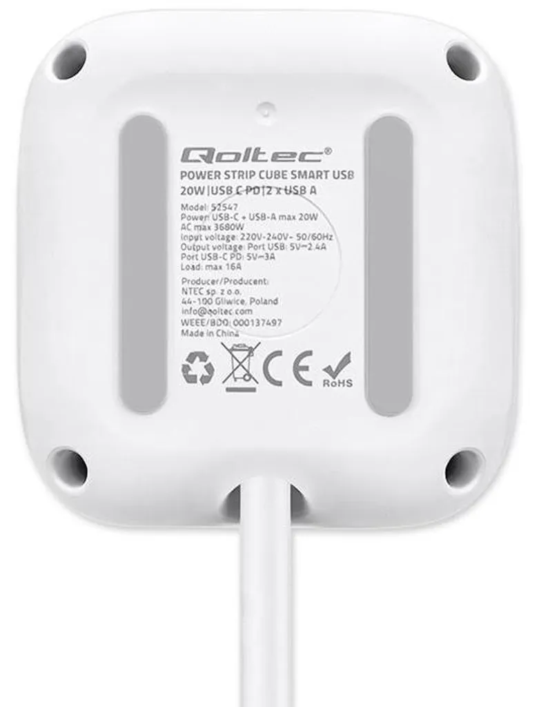 Multiprise Cube pour Gagner de la Place avec USB-C PD 20W Rapide - 9