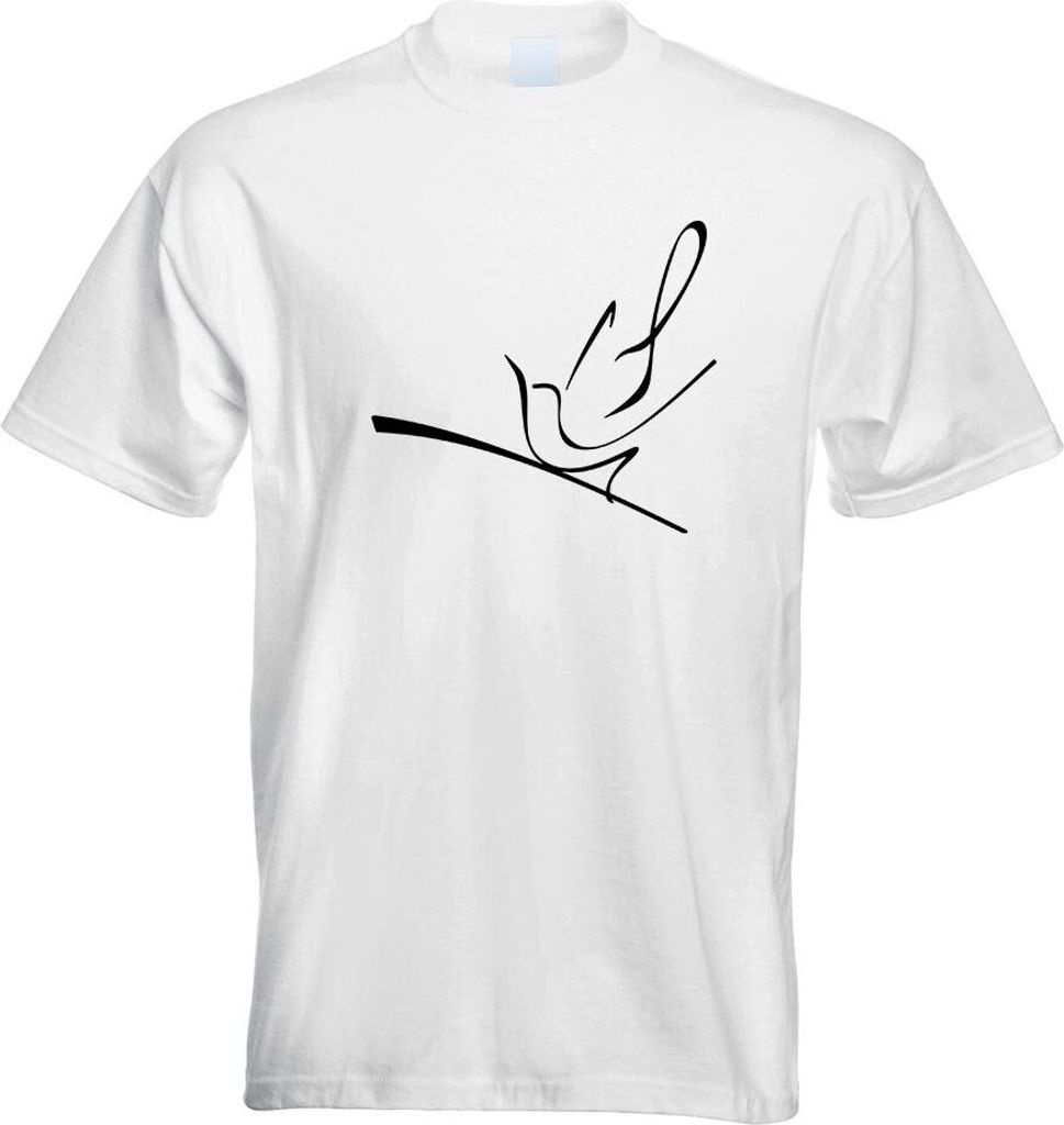 Kiwistar - T-Shirt - Weiss - Vogel Motiv Bedruckt Funshirt Design Print - mit Motiv Bedruckt - Funshirt Design - Sport - Freizeit - Herren - L