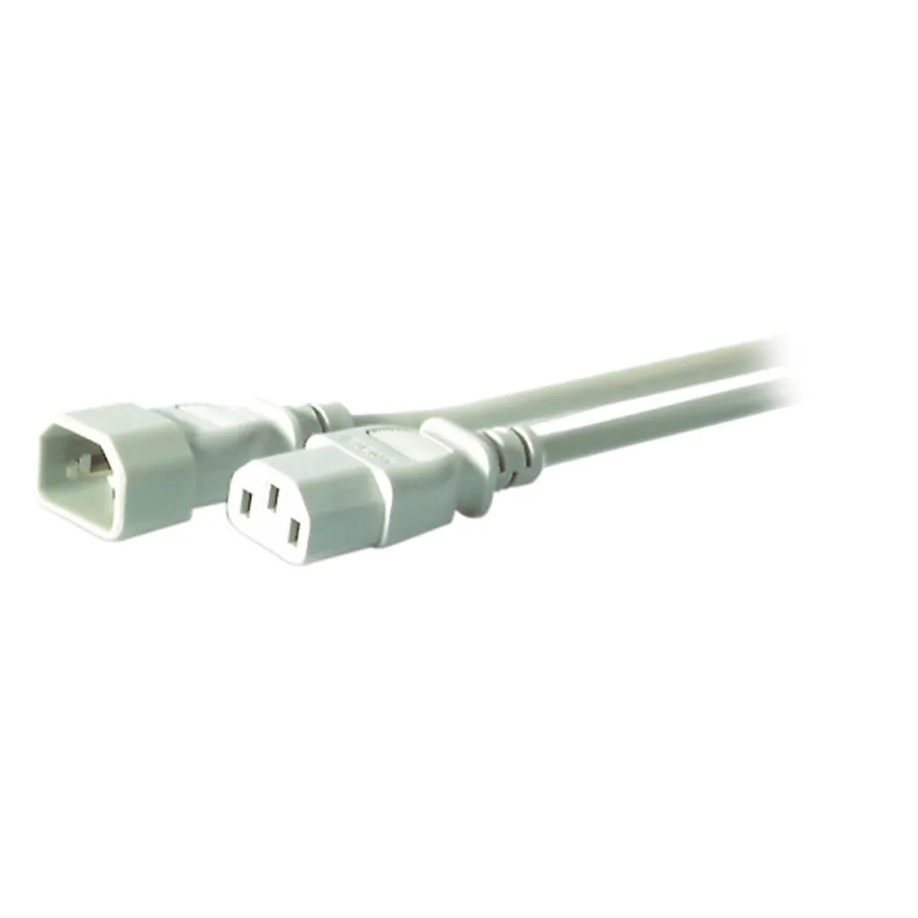 Rallonge C14 C13 Grise 1.8m pour corriger un Câble Alimentation Court
