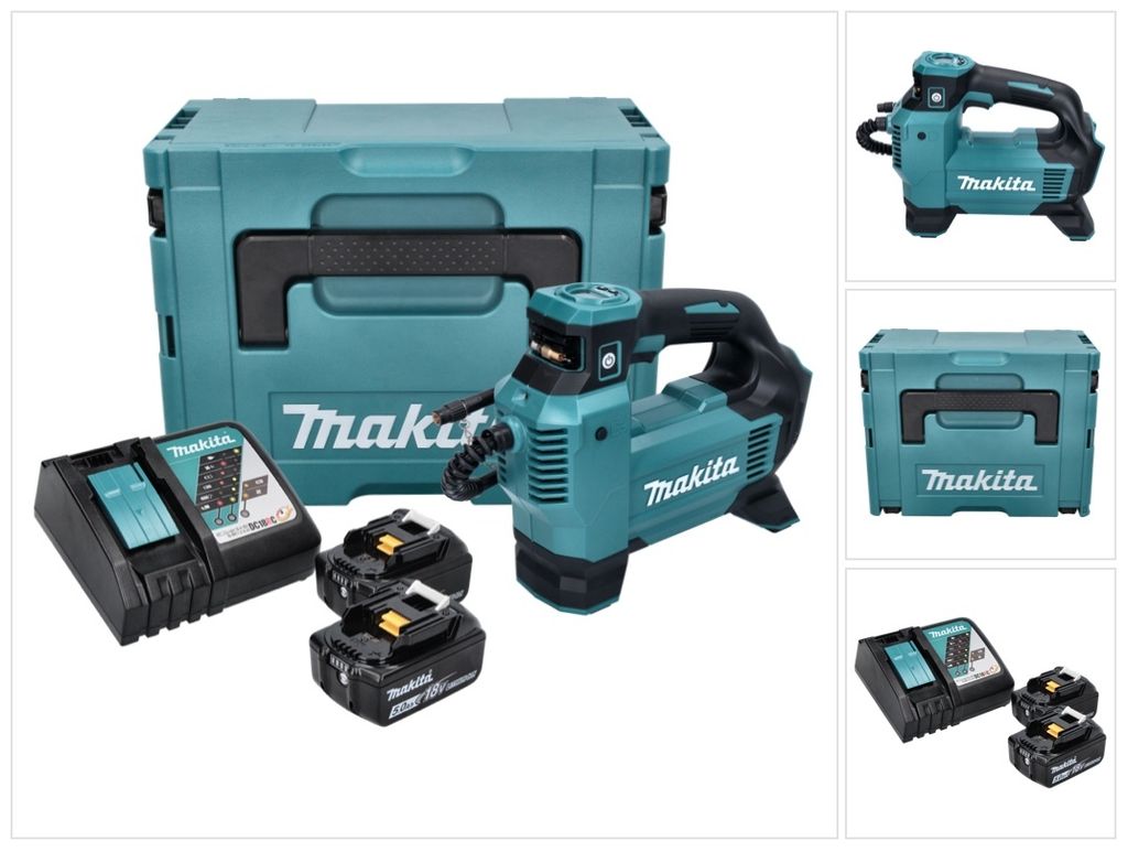 Makita DMP 181 RTJ Akku Kompressor 18 V 11,1 bar + 2x Akku Produktbild 