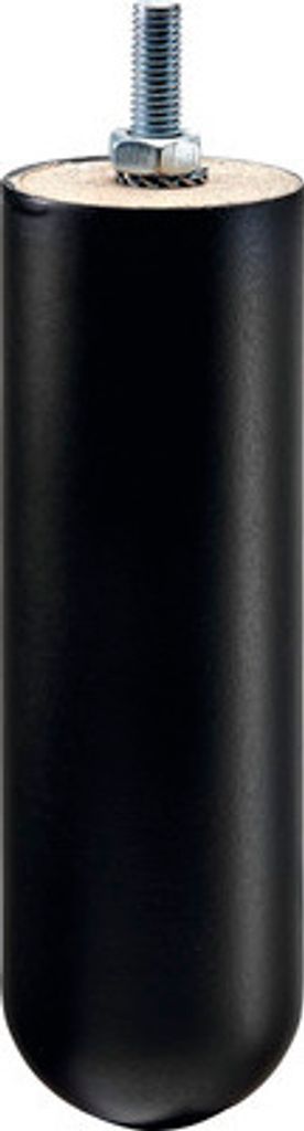 Möbelfuß Hamburg rund Buche schwarz Ø45x150 mm 1 Stück