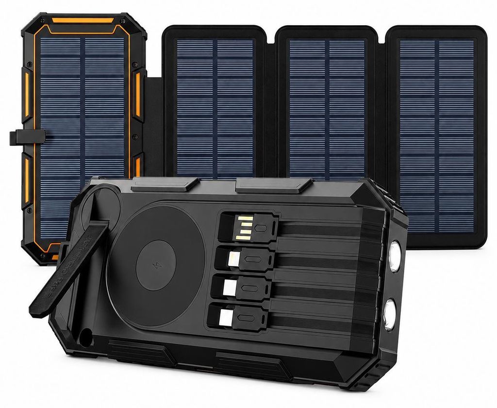 Siltcon Solar-Powerbank mit Handkurbel 20000 mAh – 4 Produktbild 