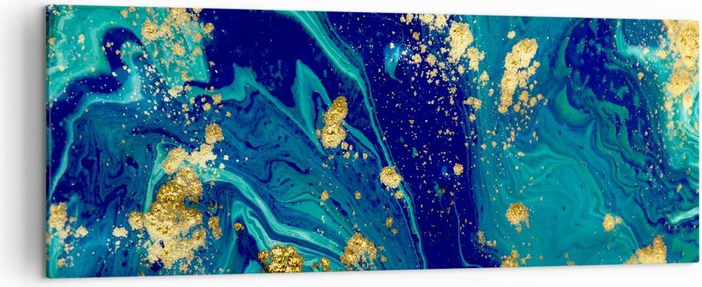 Bild auf Leinwand - Leinwandbild - Abstraktion modern - 140x50cm - Wand Bild - Wanddeko - Leinwanddruck - Bilder - Kunstdruck - Wanddekoration - Le...