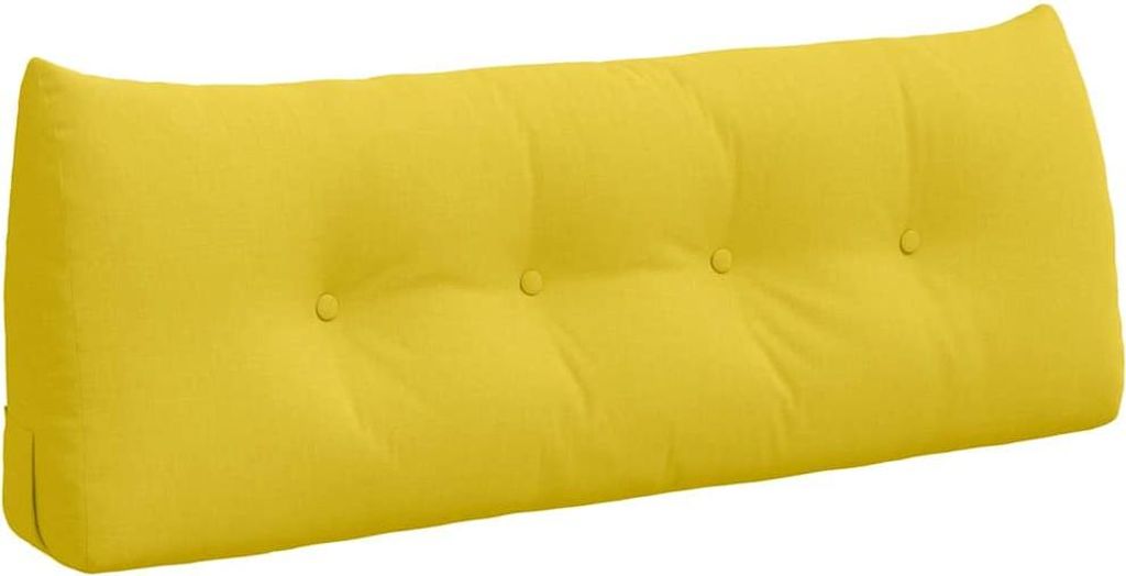 vidaXL Rücken Kissen Helles Gelb 120 x 24 x 50 cm Stoff