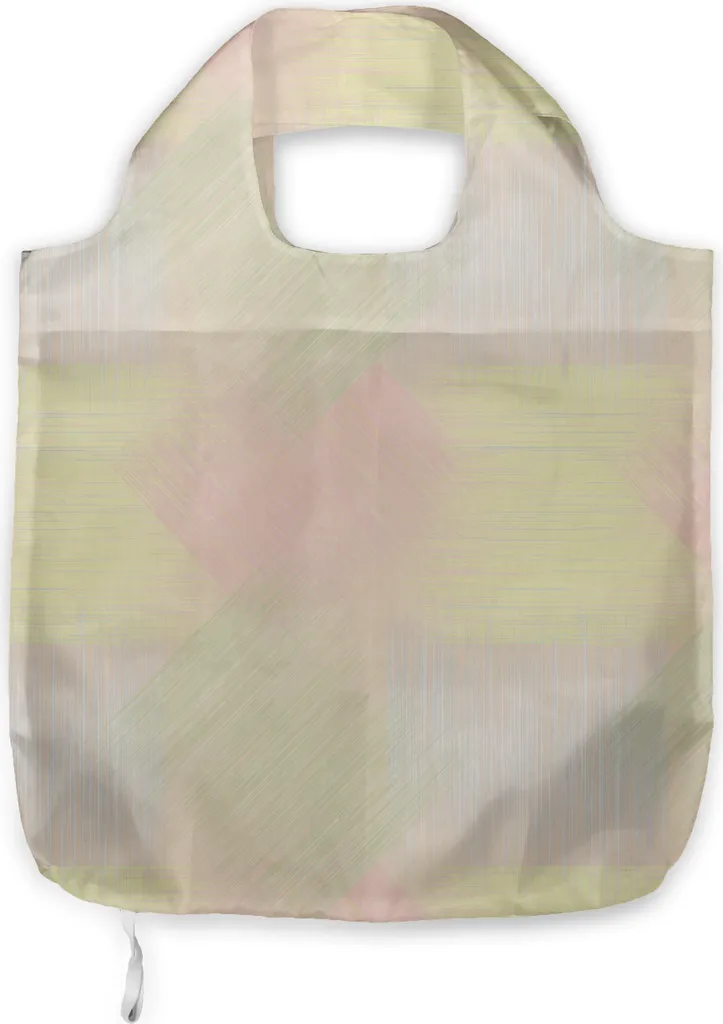 Borsa Spesa ABAKUHAUS Geometrica Pesca e Bianco | Resistente e Chic