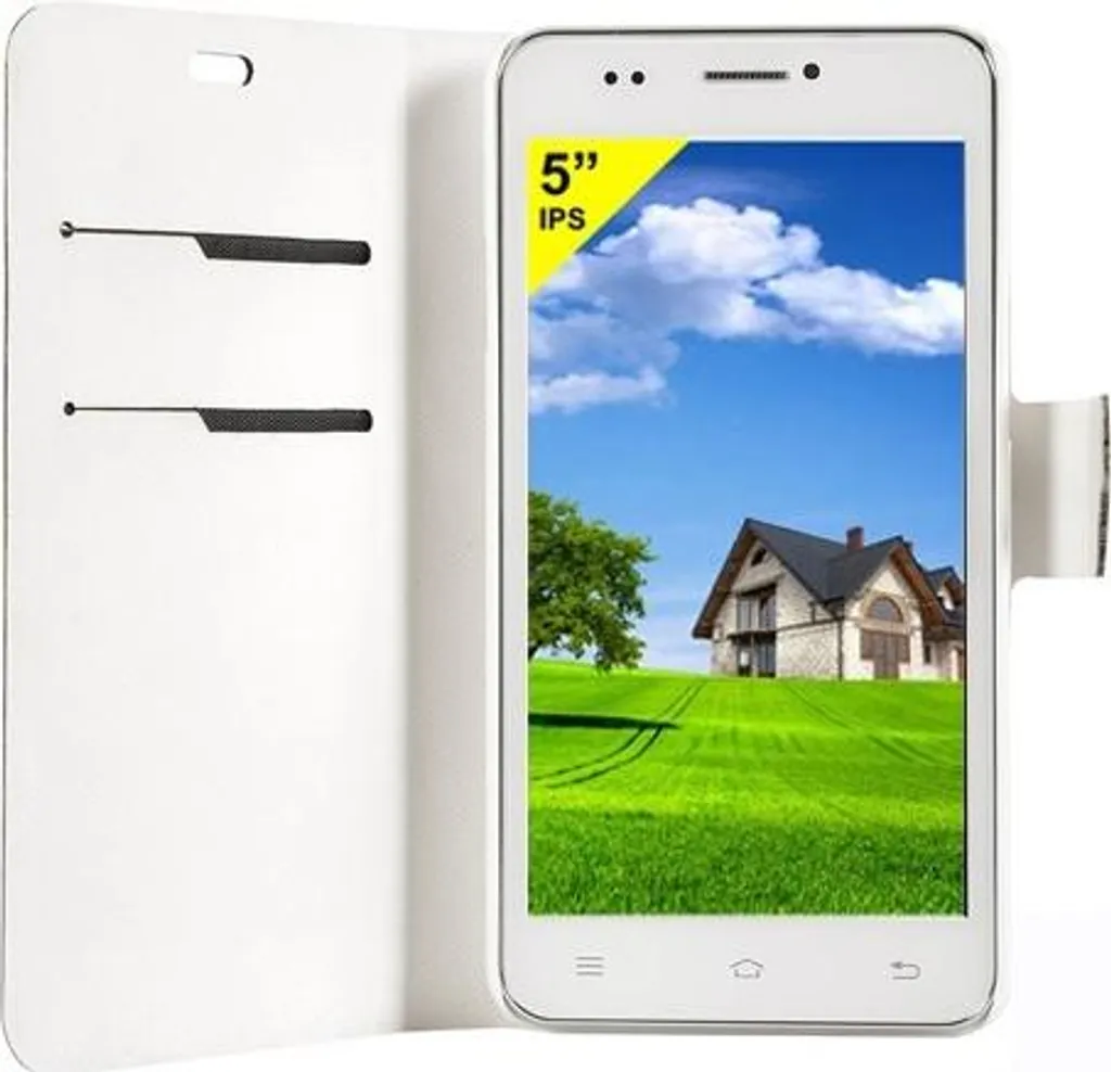 Majestic CASE23 Coque Folio Blanc pour Smartphones - Protection Étui