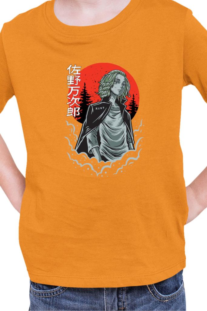 Kinder T-Shirt Manga Japan Anime Comics Animation Tokyo Anime Revengers 0020, 5-6 Jahr - 116 / Orange