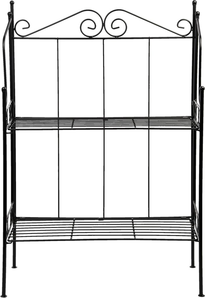Esschert Bph33 Etagere Rettangolare In Ghisa, 3 Ripiani, Marrone, Dimensioni 79x66x49 Cm, Per Piante E Decorazioni Da Giardino E Terrazzo