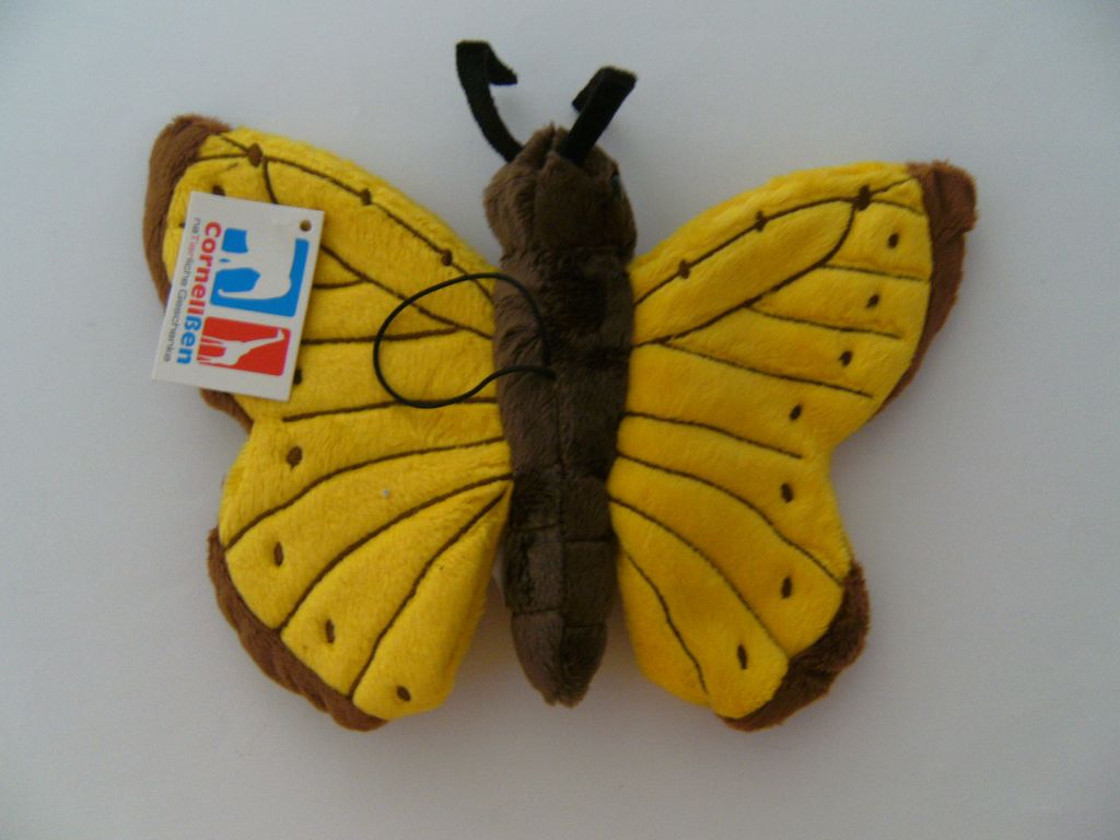 Plüschtier Schmetterling 22 cm,  gelb, Schmetterlinge Produktbild 