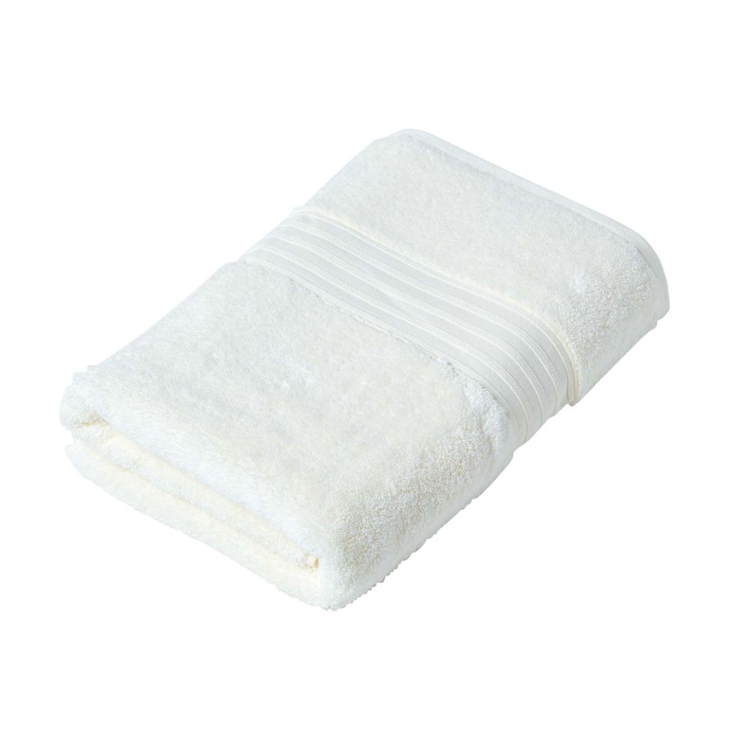 HOMESCAPES Zero-Twist Duschtuch aus 100% Supima-Baumwolle 550g/m² Badelaken 70x130cm - creme