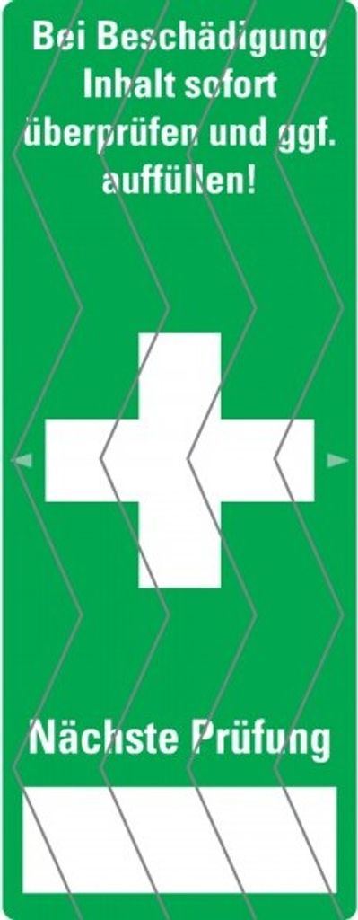 Dreifke Sicherheitssiegel Erste Hilfe, Haftpapier ablösbar, 25x65mm, 9/Bogen