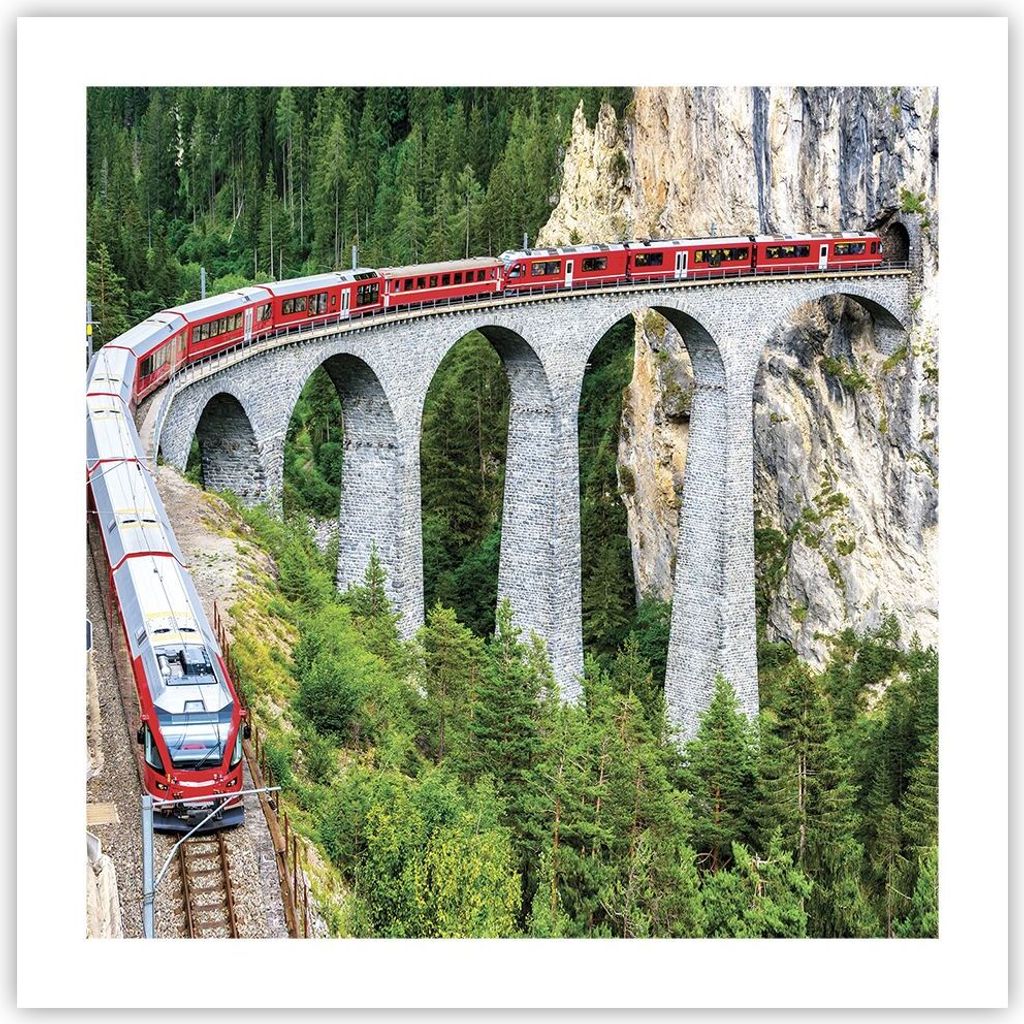 Poster - Poster ohne Rahmen - Viadukt Landwasser Zug - Produktbild 