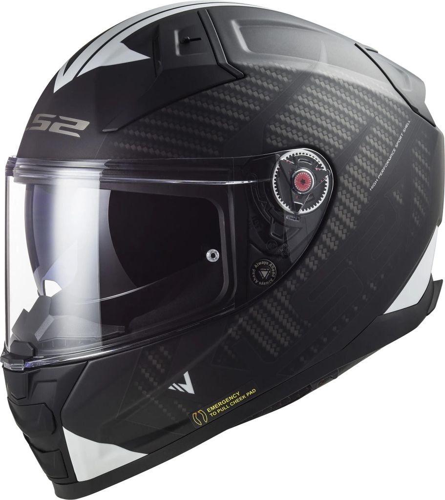 LS2 Integralhelm FF811 Vector II Splitter L Schwarz / Weiß