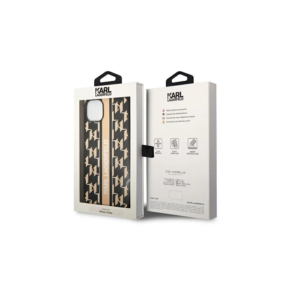 Custodia Rigida iPhone 14 Plus Karl Lagerfeld Marrone Monogram - 8