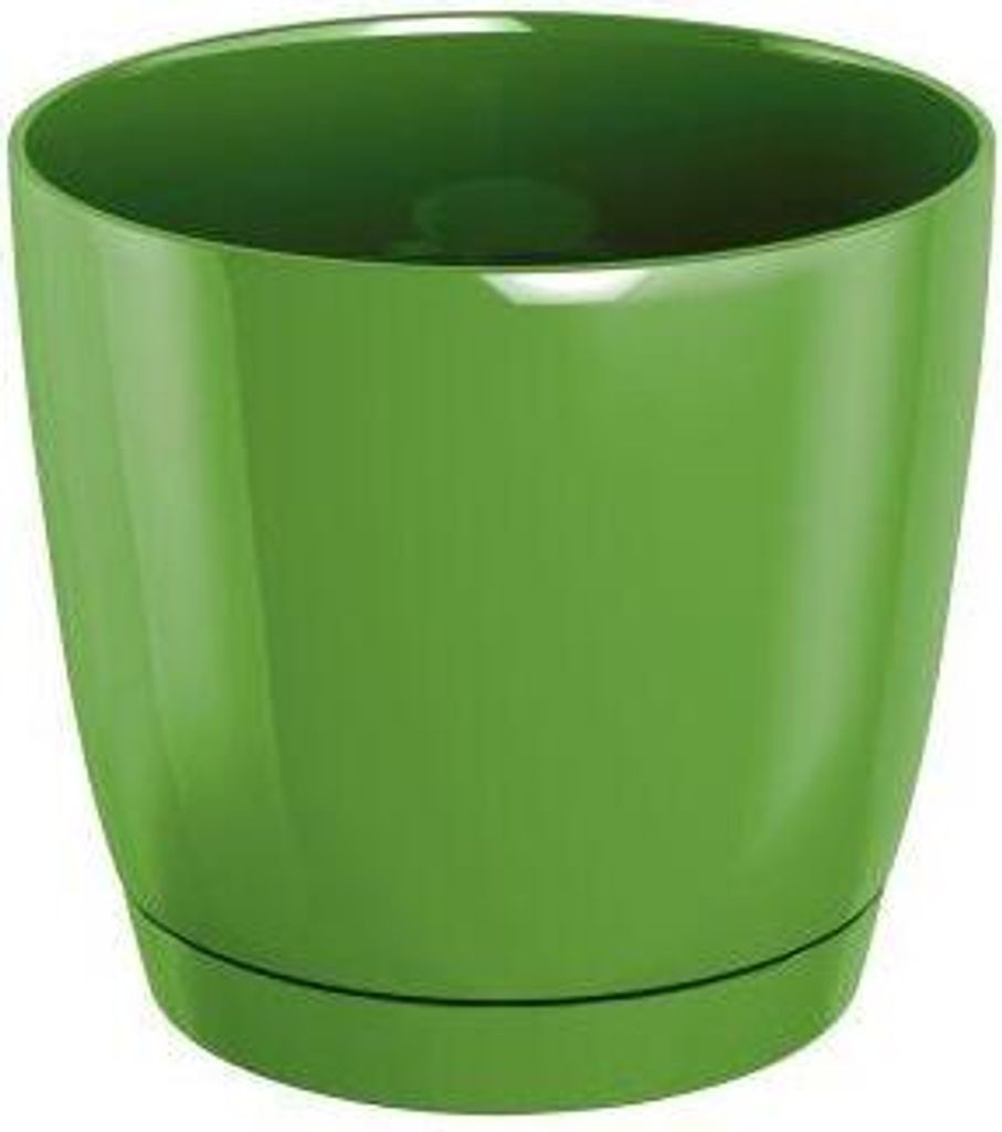 Květináč COUBI ROUND P s miskou 13,5 cm - barva: olivová Immagine del prodotto 