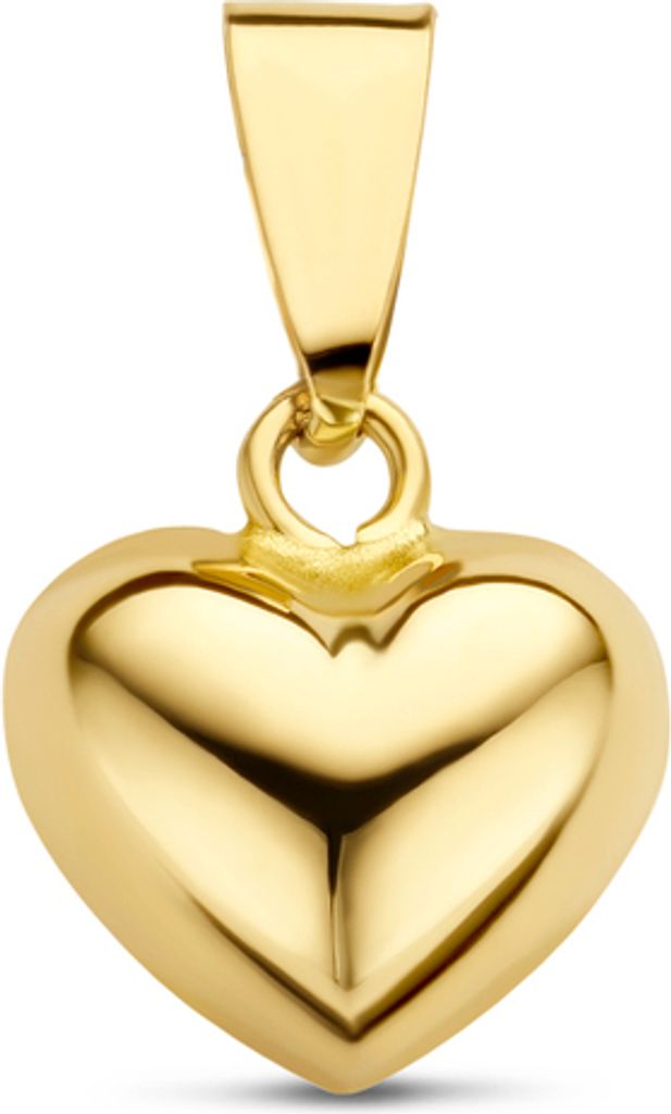 New Bling 9NBG-0406 Gouden hangertje - Dames - Hartje - 6 x 7,1 mm - 14 Karaat - Goud