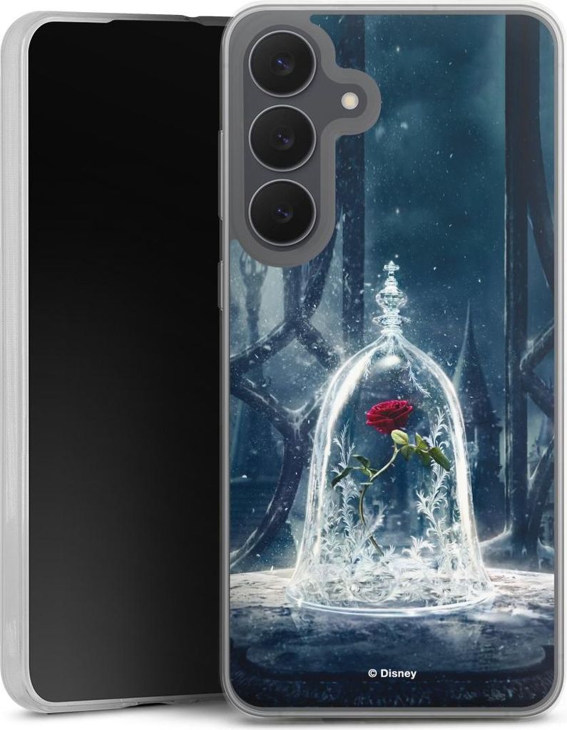 DeinDesign Slim Hülle für Samsung Galaxy S25 FE Silikon Case Ultra Dünn Handyhülle Die Schöne und das Biest Disney Princess Rose