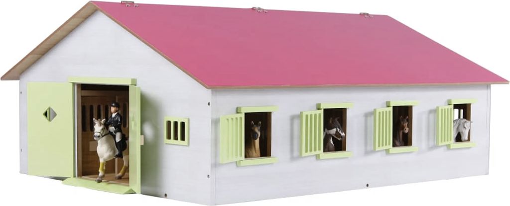 Kids Globe Pferdestall mit 7 Boxen 1:24 Produktbild 