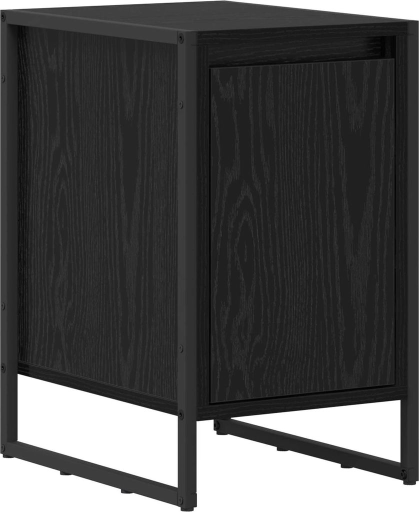 Nachttisch Schwarz Eichen-Optik 39,5 x 30 x 50 cm Holzwerkstoff