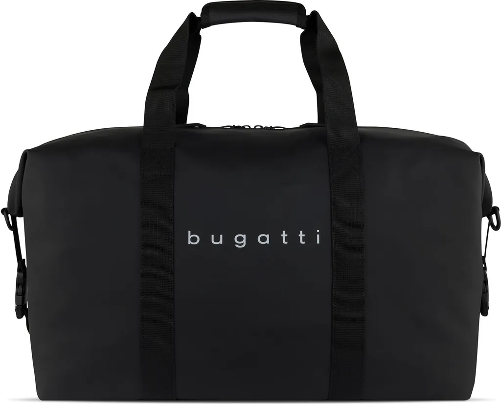 Bugatti Rina Weekender Black - Sac de Voyage Noir en Matière Premium