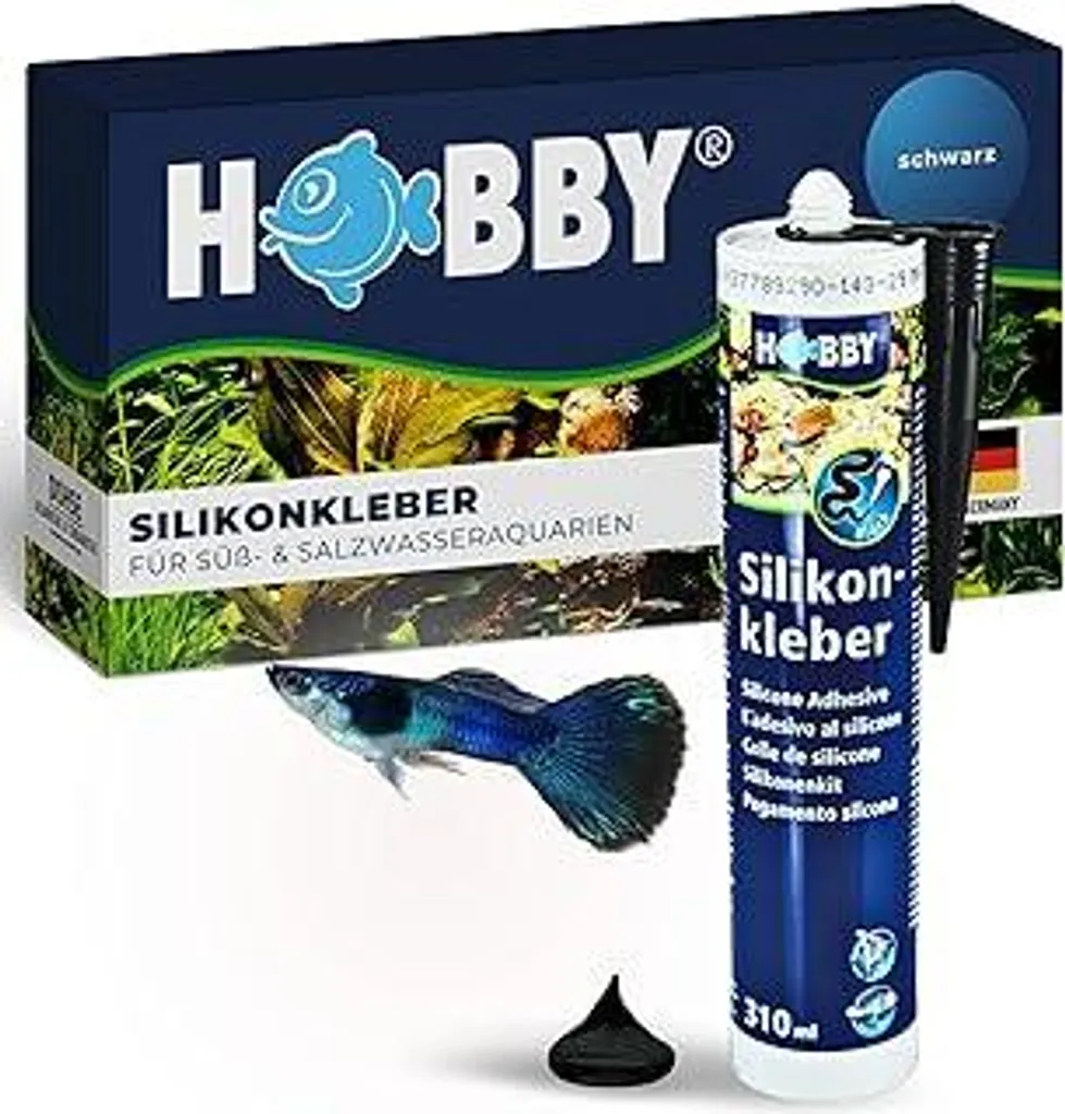 Colla Silicone Nero HOBBY 310ml: Crea il tuo Acquario su Misura