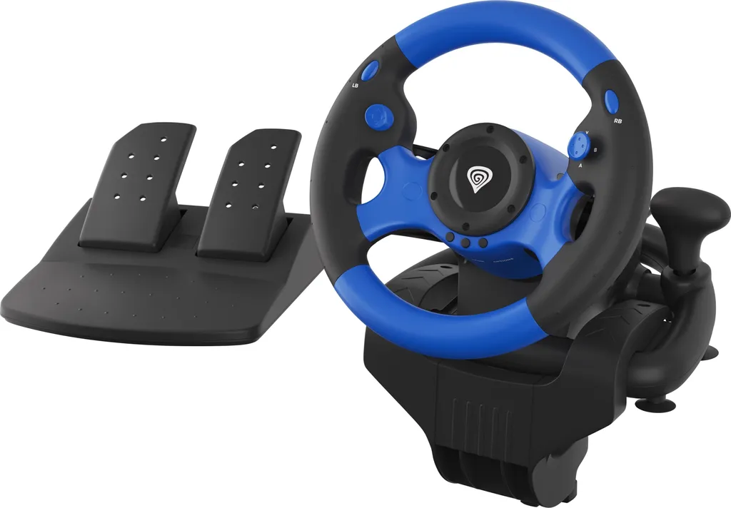 Volant de Course Gaming avec Pédales pour PC et Consoles - Genesis Seaborg